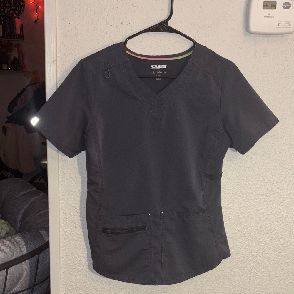 Scrubstar Women's Pewter Scrub Top Size XS